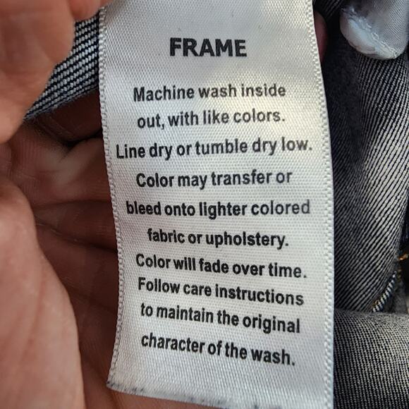 FRAME Denim Womens Jeans Size 28 Mid Rise Blue Dark Wash Skinny Ankle Stretch - Picture 9 of 16